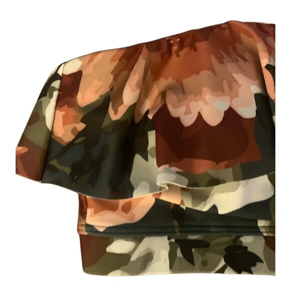 ALBION SWIM Multicolor Messina Print Icon Wave One Shoulder Swim Top Size Small - Picture 6 of 9